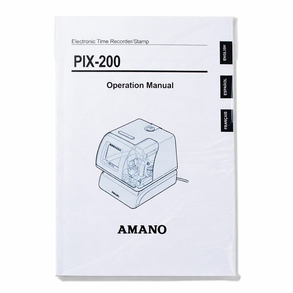 1b. Amano PIX-200 Electronic Time Recorder / Time Stamp Machine