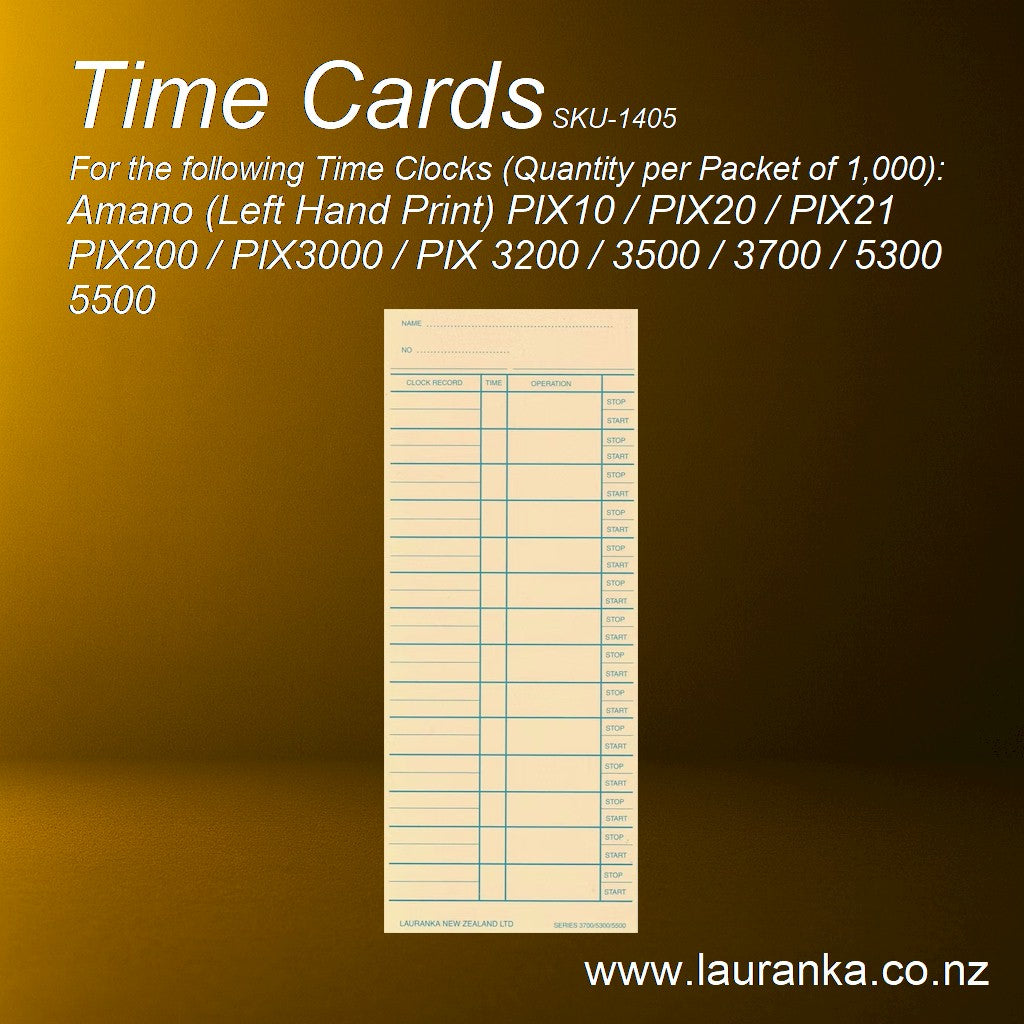 3b. Amano Time Cards 1405