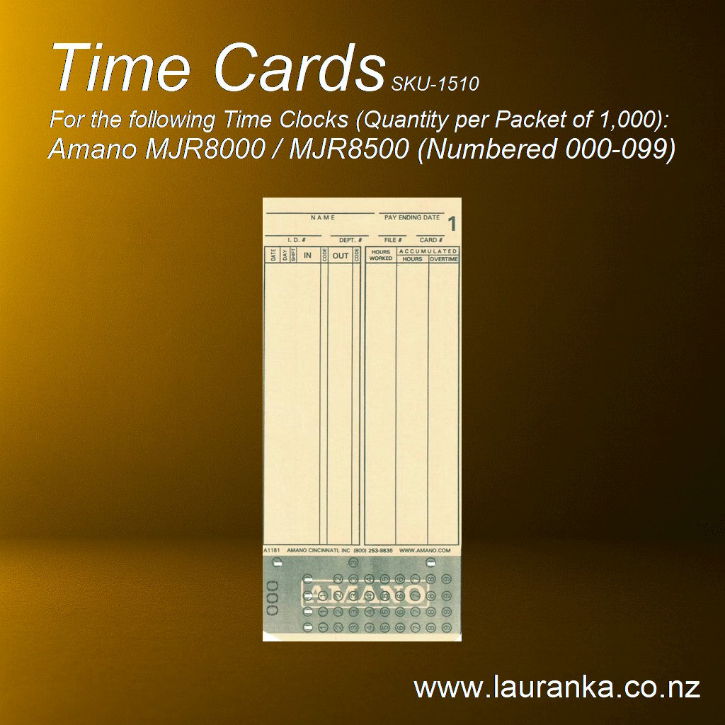 3e. Amano Time Cards 1510