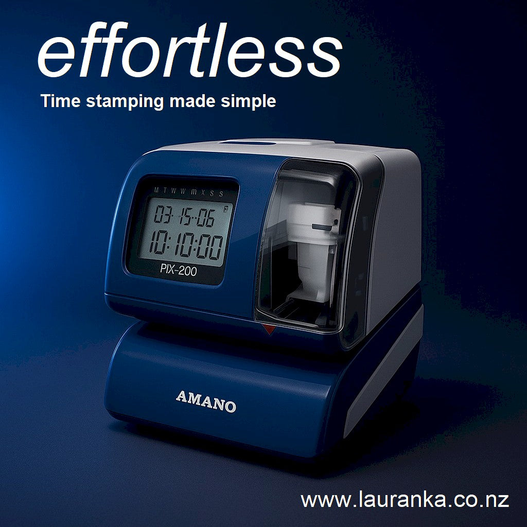 1b. Amano PIX-200 Electronic Time Recorder / Time Stamp Machine