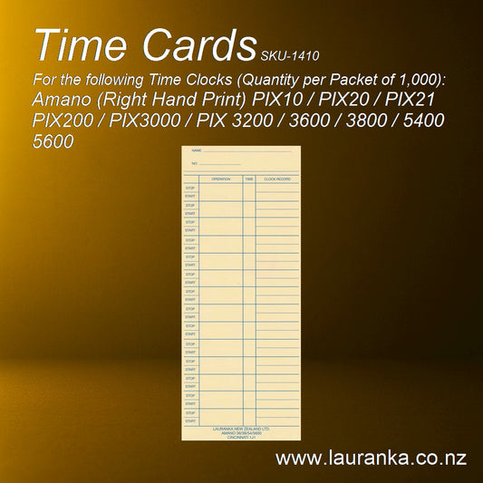 3c. Amano Time Cards 1410